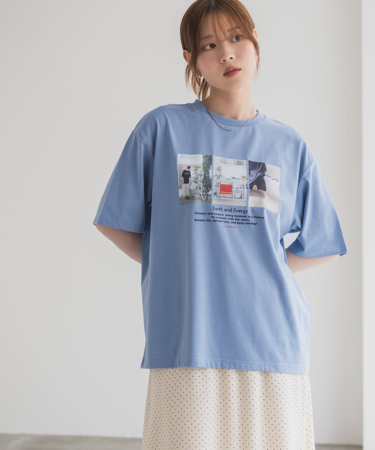 ハッシュアッシュ HusHusH フォトプリントTシャツ （オフホワイト） オフホワイト