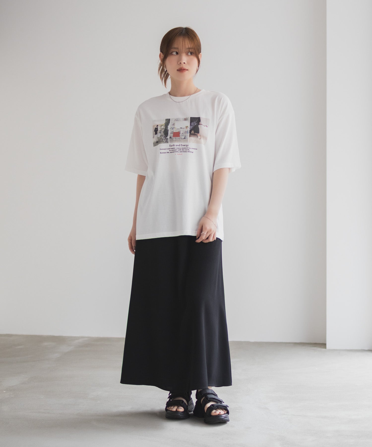 ハッシュアッシュ HusHusH フォトプリントTシャツ （オフホワイト） オフホワイト