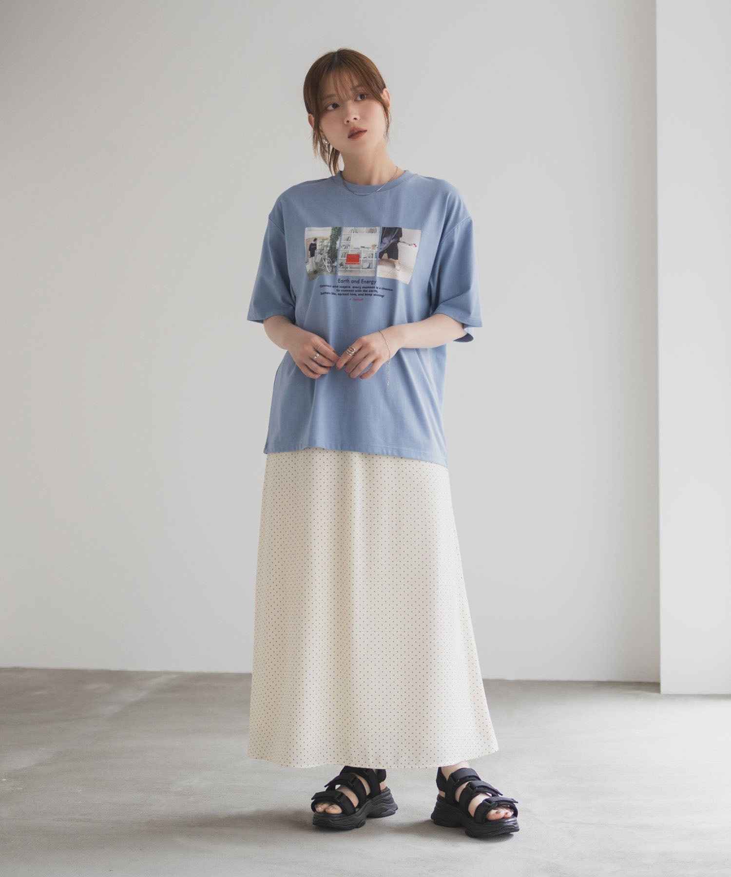 ハッシュアッシュ HusHusH フォトプリントTシャツ （オフホワイト） オフホワイト