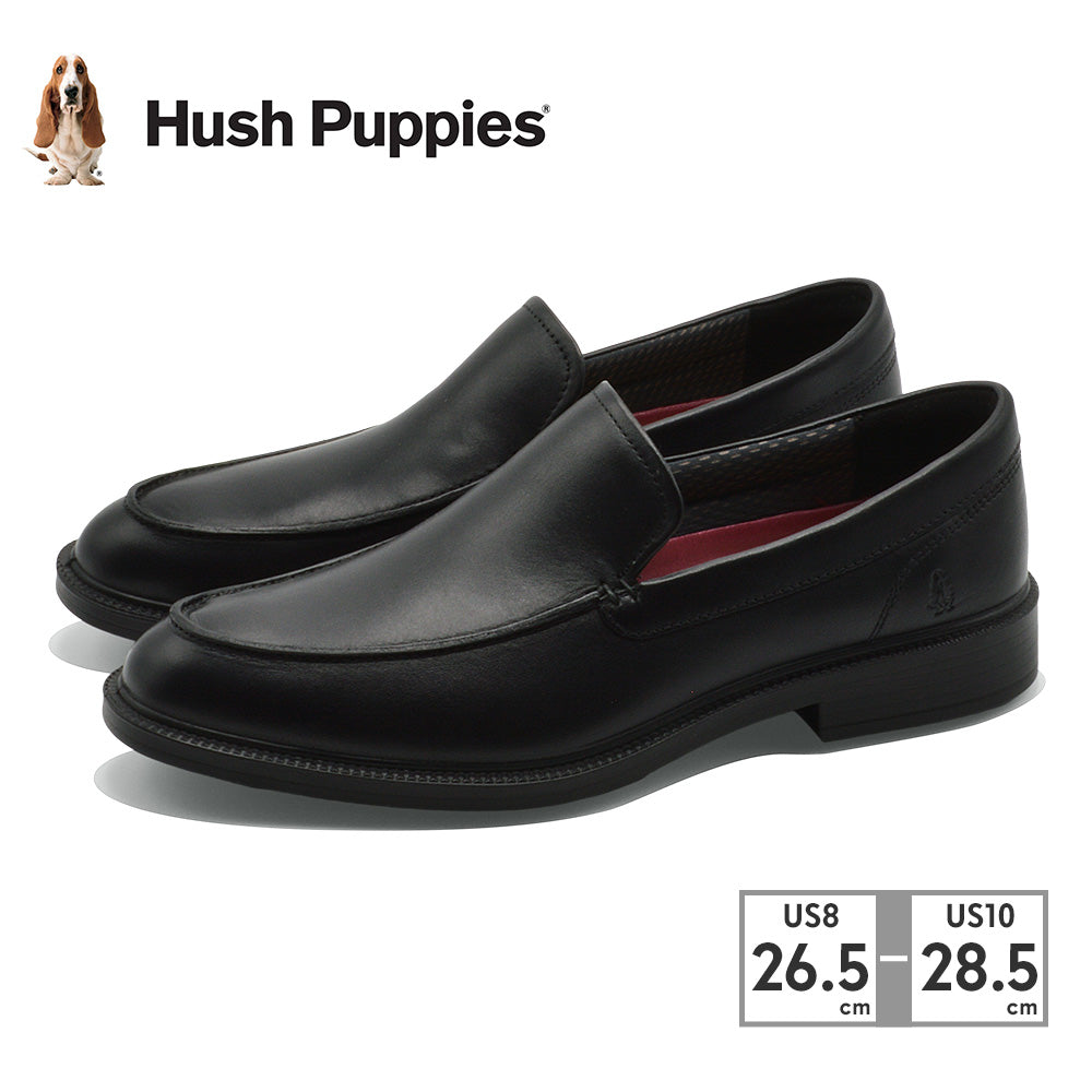ハッシュパピー Hush Puppies ビジネスシューズ メンズ HPM10319 ハッシュパピー Banker Slip On 本革 レザー スリッポン. （ブラック） ブラック