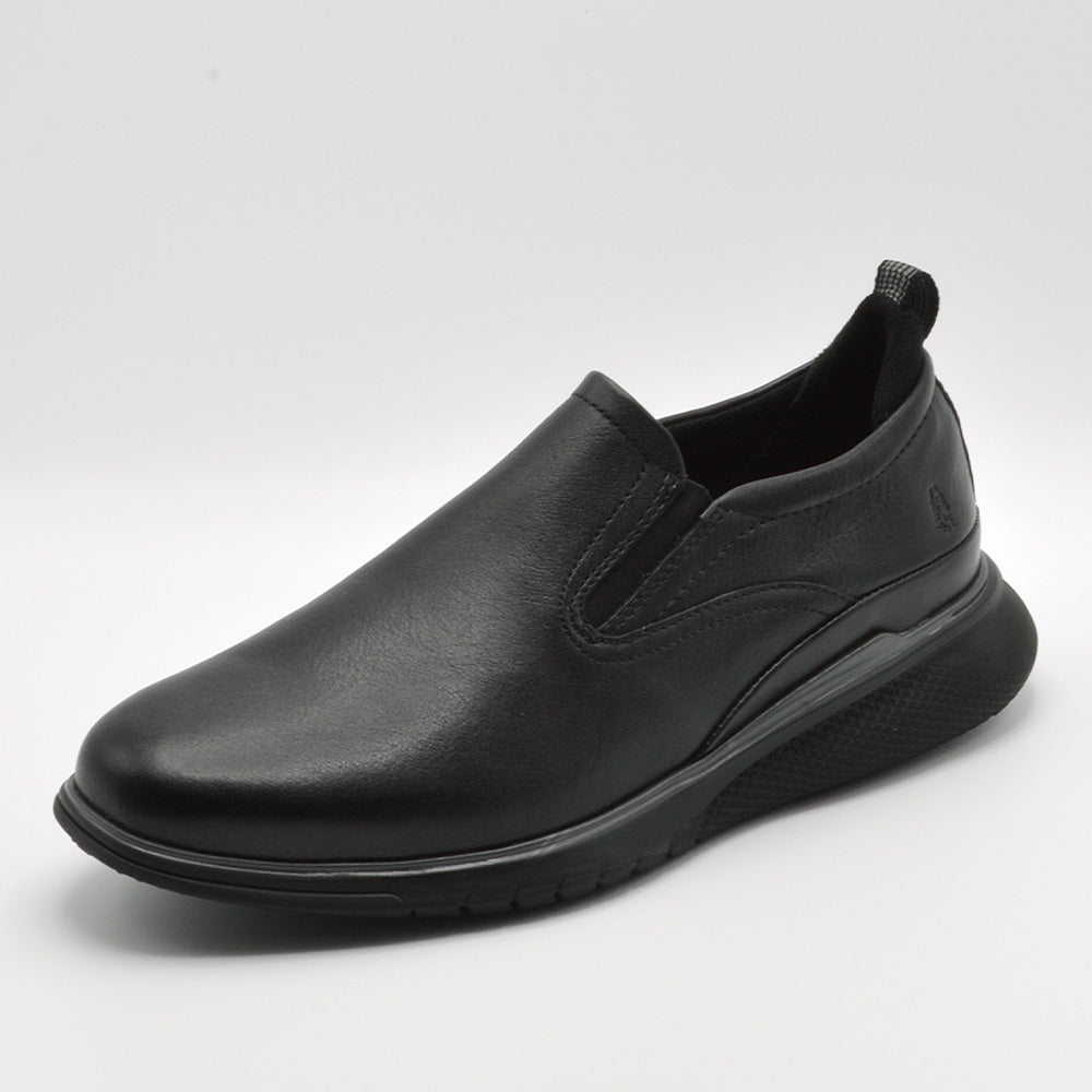ハッシュパピー Hush Puppies スリッポン メンズ HPM10710 ハッシュパピー ADVANCE SLIP ON 本革 レザー スニーカー （ブラック） ブラック