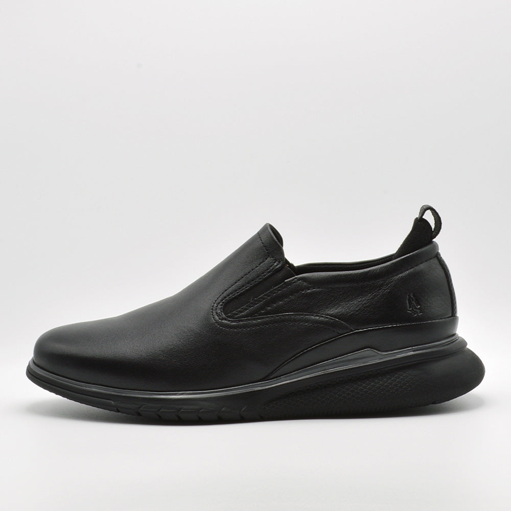ハッシュパピー Hush Puppies スリッポン メンズ HPM10710 ハッシュパピー ADVANCE SLIP ON 本革 レザー スニーカー （ブラック） ブラック