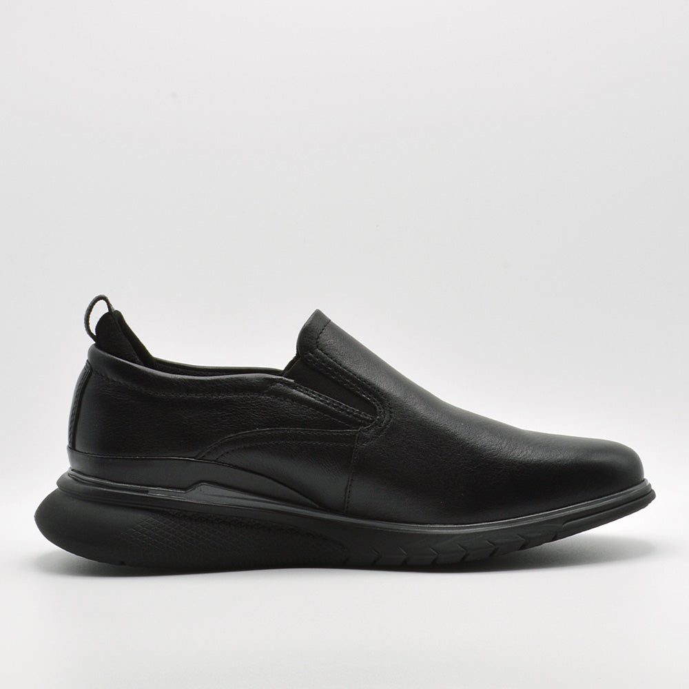 ハッシュパピー Hush Puppies スリッポン メンズ HPM10710 ハッシュパピー ADVANCE SLIP ON 本革 レザー スニーカー （ブラック） ブラック