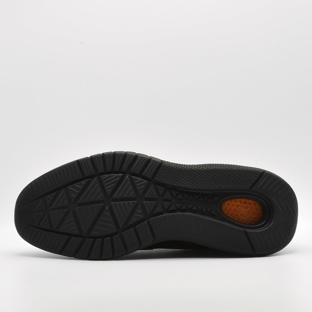 ハッシュパピー Hush Puppies スリッポン メンズ HPM10710 ハッシュパピー ADVANCE SLIP ON 本革 レザー スニーカー （ブラック） ブラック