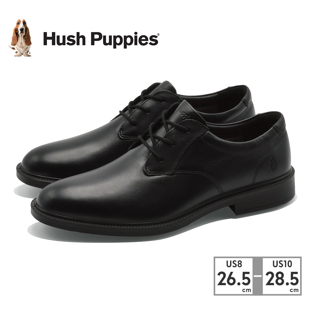 ハッシュパピー Hush Puppies ビジネスシューズ メンズ HPM10317 ハッシュパピー BANKER 本革 レザー 外羽根式 プレーントゥ （ブラック） ブラック
