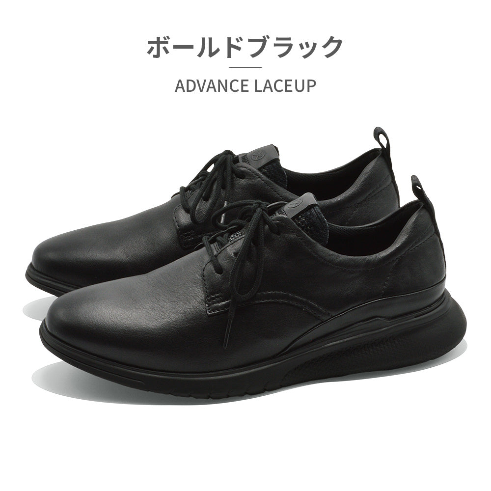 ハッシュパピー Hush Puppies スニーカー メンズ HM02254 ハッシュパピー ADVANCE LACEUP 本革 レザー （ブラック） ブラック