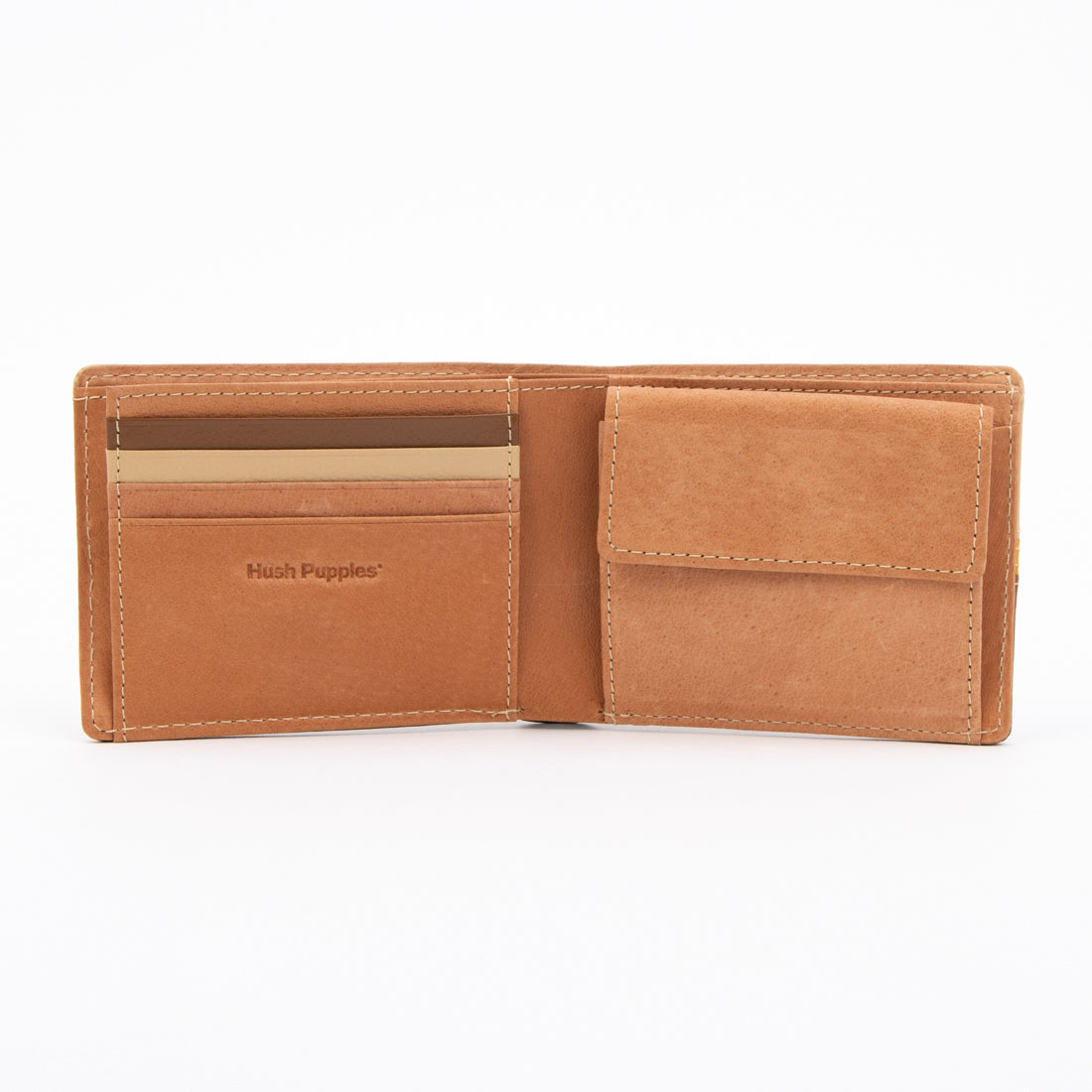 Hush Puppies [Genuine Leather] Hush Puppies Bicolor Leather Wallet Folded Wallet