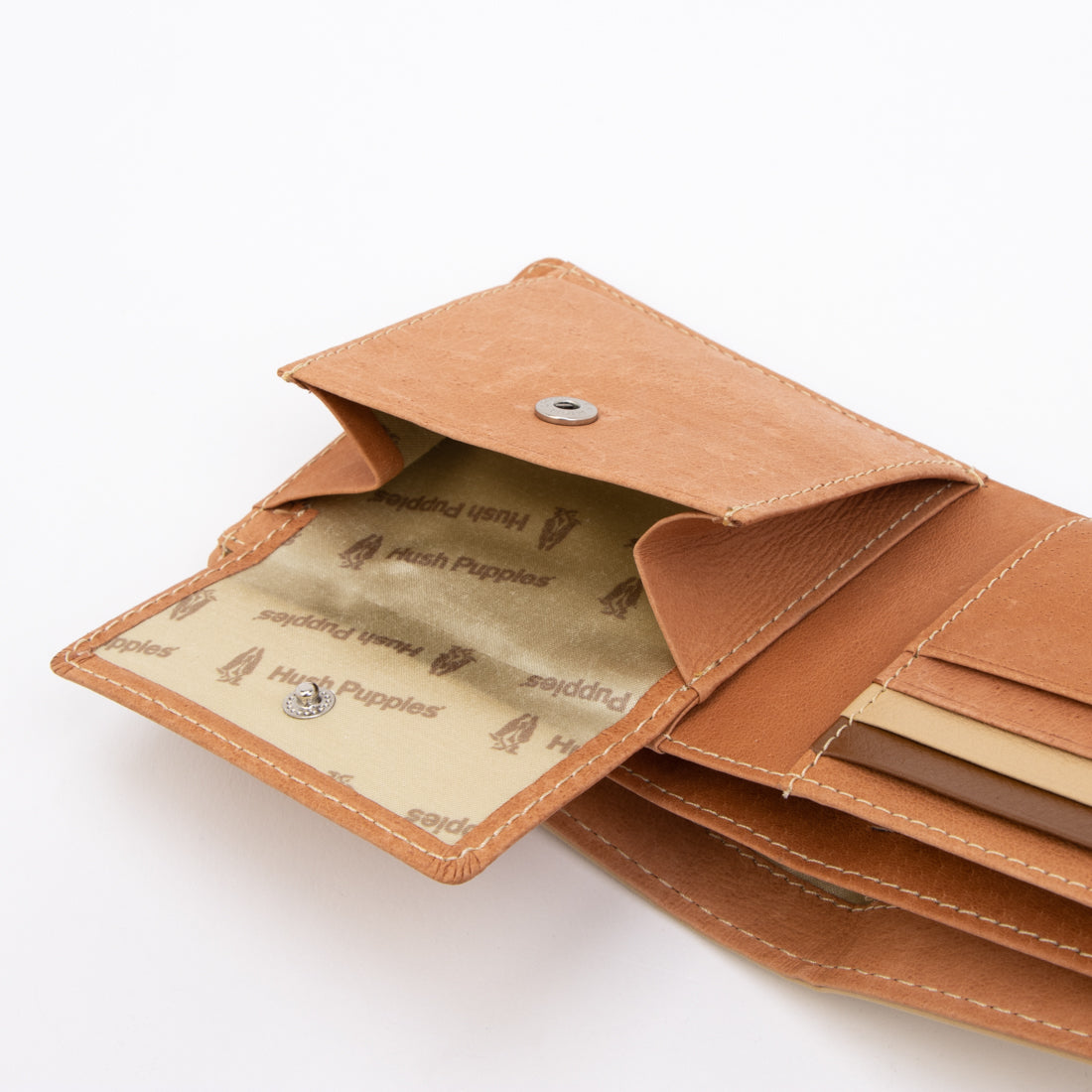 Hush Puppies [Genuine Leather] Hush Puppies Bicolor Leather Wallet Folded Wallet