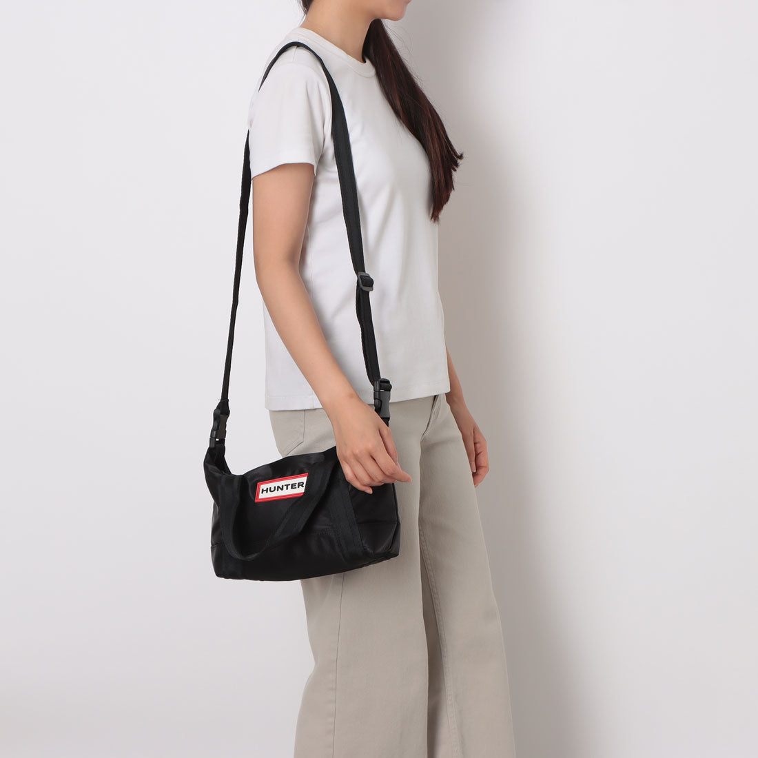 ハンター HUNTER NYLON MINI TOPCLIP TOTE （BLACK） BLACK
