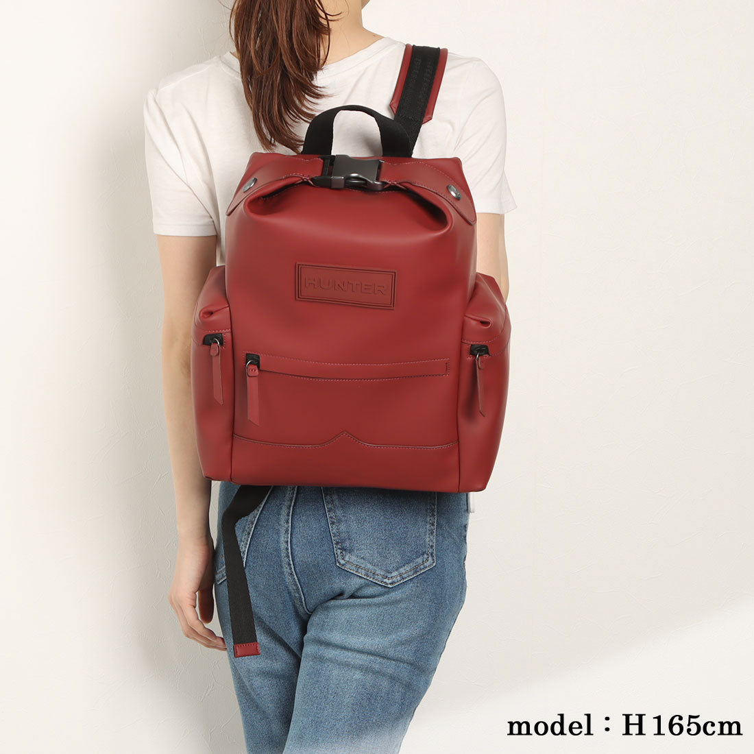 HUNTER Original Top Clip Backpack Rubberized Leather Medium