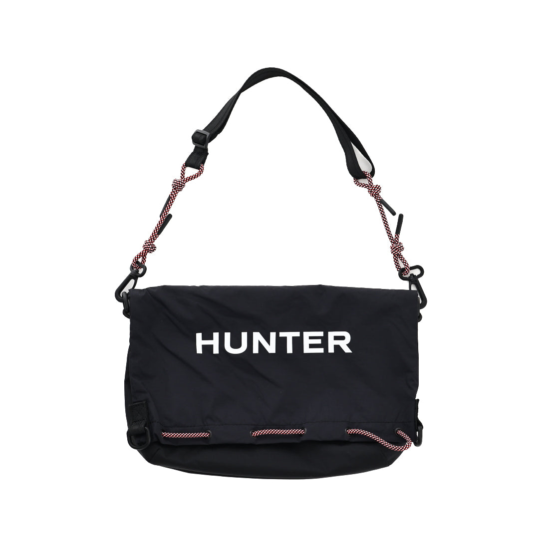 ハンター HUNTER レディース メンズ バッグ トラベル マルチファンクション サコッシュ UBX7124NRS A4サイズ 2WAY 正規品 （ブラック/RBロゴ） ブラック/RBロゴ