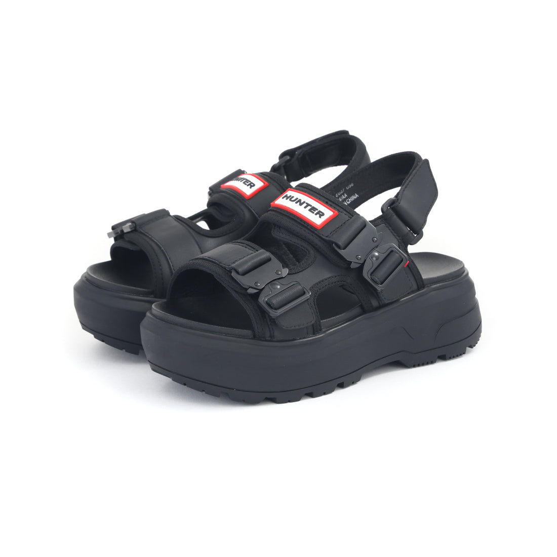 ハンター HUNTER レディース メンズ サンダル ユニセックス シティ リベル ネオ レザー UFD3109LEA スポーツサンダル 厚底 （ブラック） ブラック