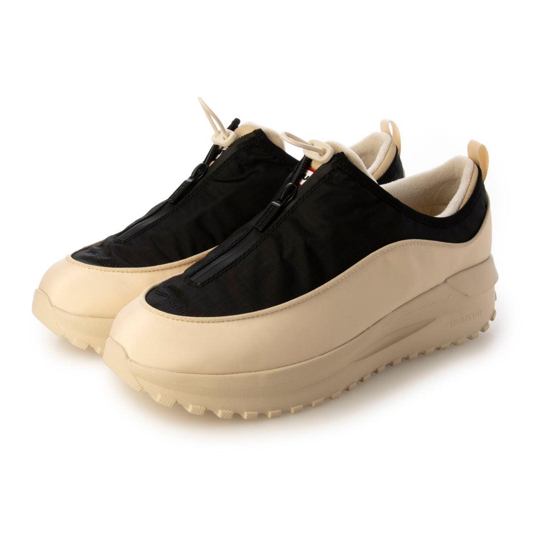 ブーツその他 HUNTER UNISEX Puffed Travel Flow Trainer Canvas Cream UFF700 Hunter Unisex Puffed Travel Flow Trainer Sneakers Boots