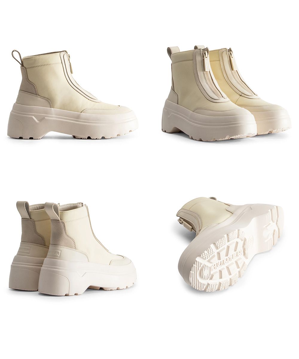 ハンター HUNTER ハンター HUNTER レディース WFS1000LNY エクスプローラー アンクル ジップ フラットフォームブーツ