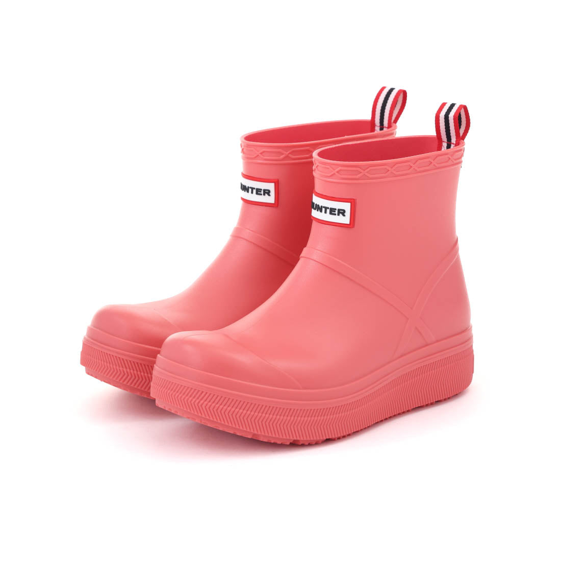 ハンター HUNTER レディース レインブーツ ユニセックス プレイ モールデット ブーツ UFS7105PVC 雨靴 長靴 防水 正規品 （フェスティコーラル） フェスティコーラル