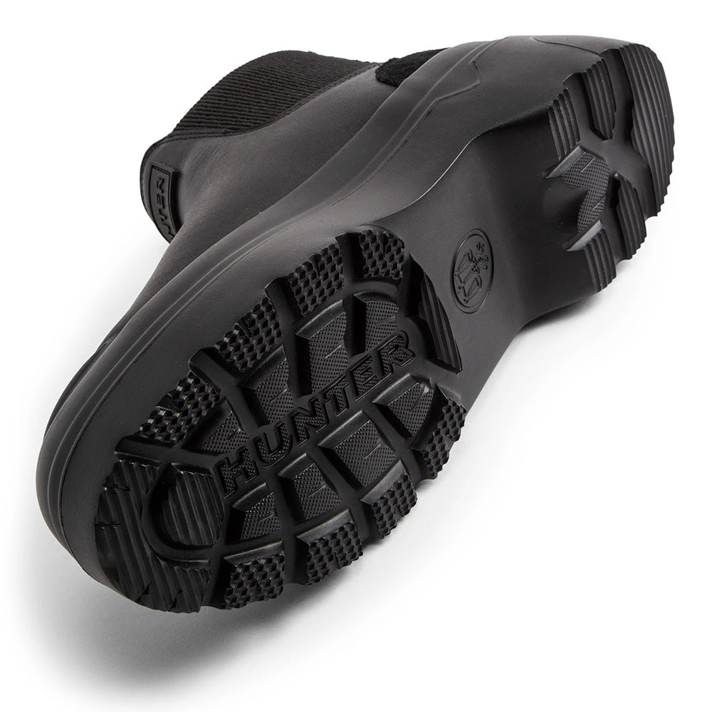 ハンター HUNTER ブーツ メンズ レディース UFS8002LEA ハンター REFINED EXPLORER PULL ON LEATHER BOOT サイドゴア 耐水 本革 牛革 （ブラック） ブラック