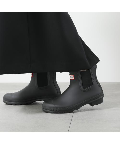 ハンター HUNTER HUNTER レインブーツ W ORIGINAL CHELSEA WFS2078RMA （BLACK/ブラック） BLACK/ブラック