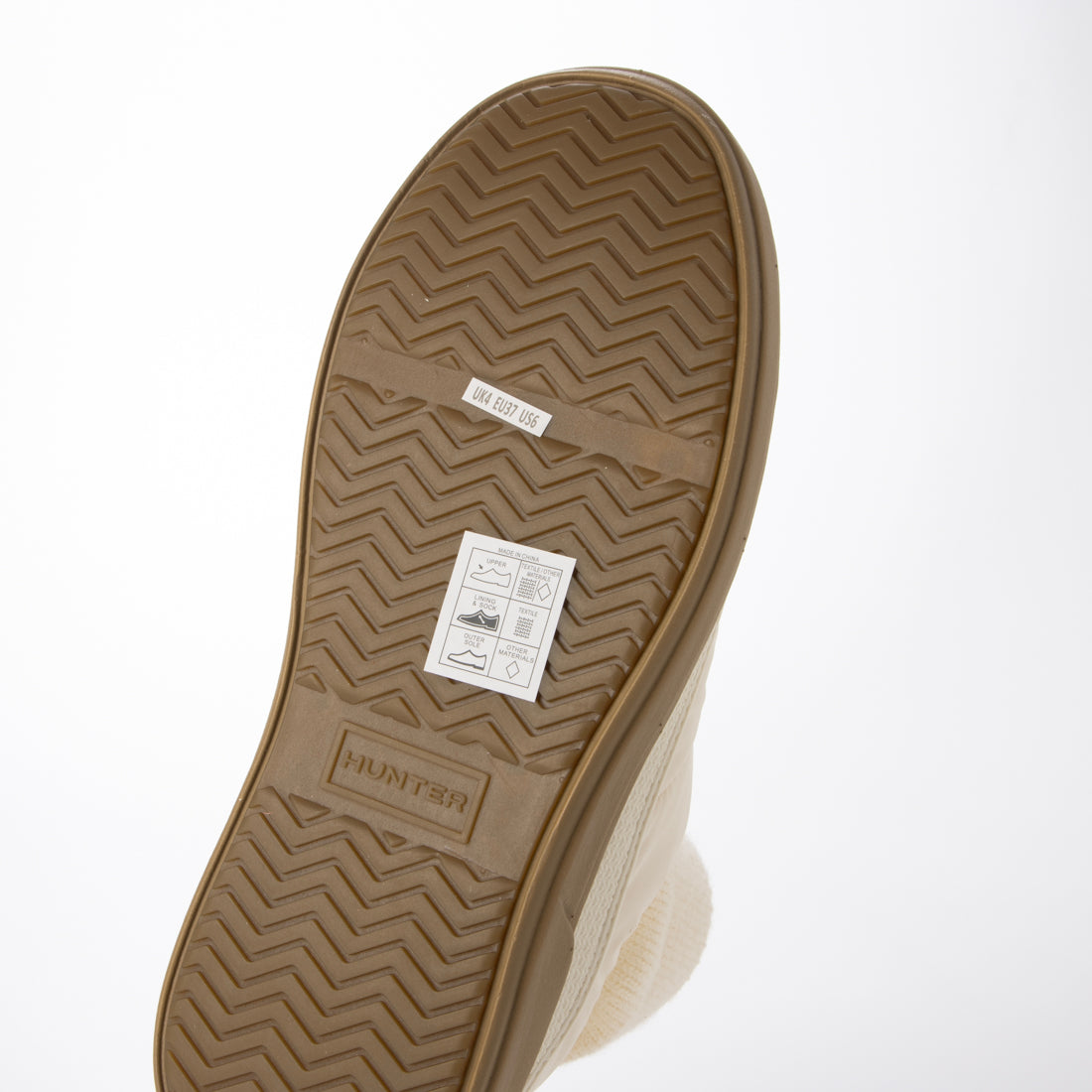 ハンター HUNTER レディース イン/アウト パファー ニッテッド カフ ブーツ （シェイデッド ホワイト / ガム） シェイデッド ホワイト / ガム