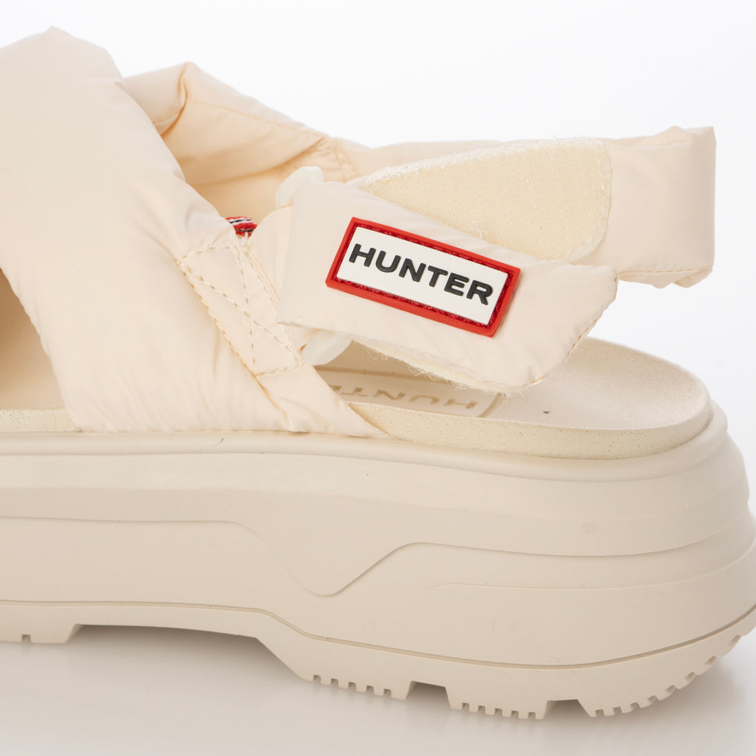 ハンター HUNTER ユニセックス シティ リベル パフド クロスオーバー サンダル （キャンバスクリーム） キャンバスクリーム