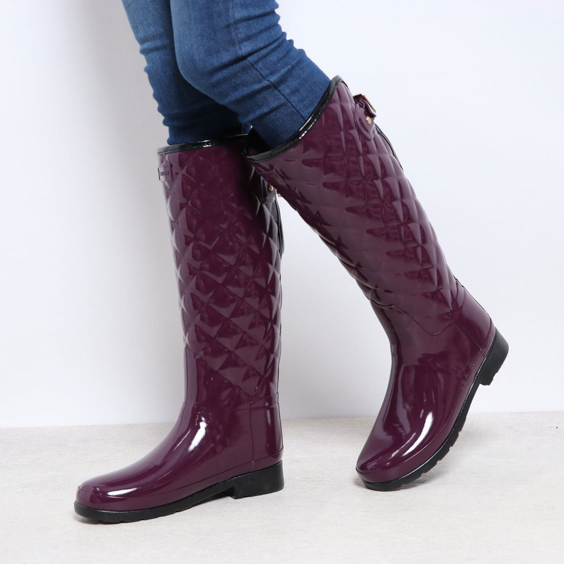 靴 HUNTER REFINED GLOSS QUILT Hunter HUNTER REFINED GLOSS QUILT TALL