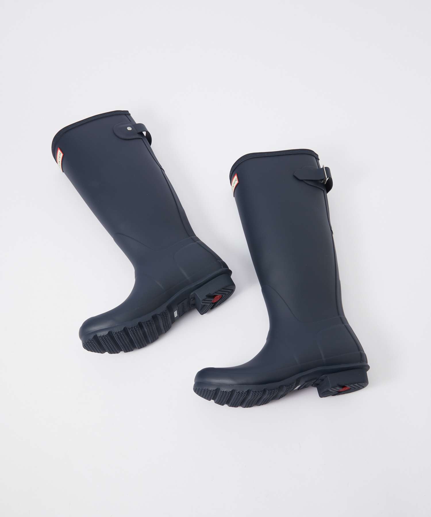 ハンター HUNTER WFT1001RMA レインシューズ ORIGINAL BACK ADJUST レディース レインブーツ 長靴 ロング丈 レギュラーフィット ネイビー 22.0 23.0cm