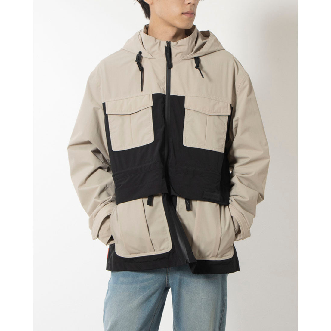 ハンター HUNTER MENS EXPLORER JACKET,BEIGE/BLACK