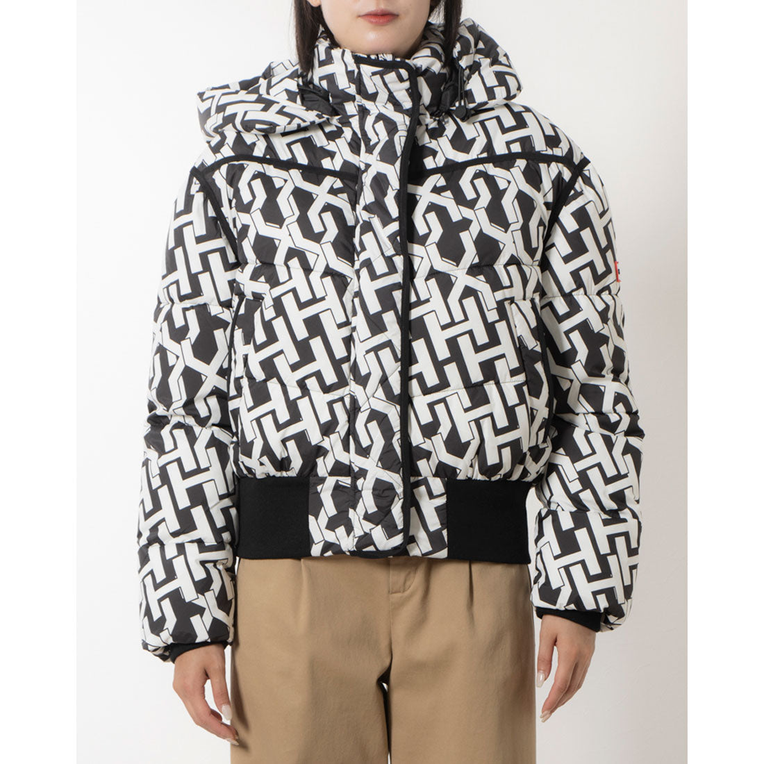 ハンター HUNTER W INTREPID MIDWEIGHT HPRINT SHORT PUFFER