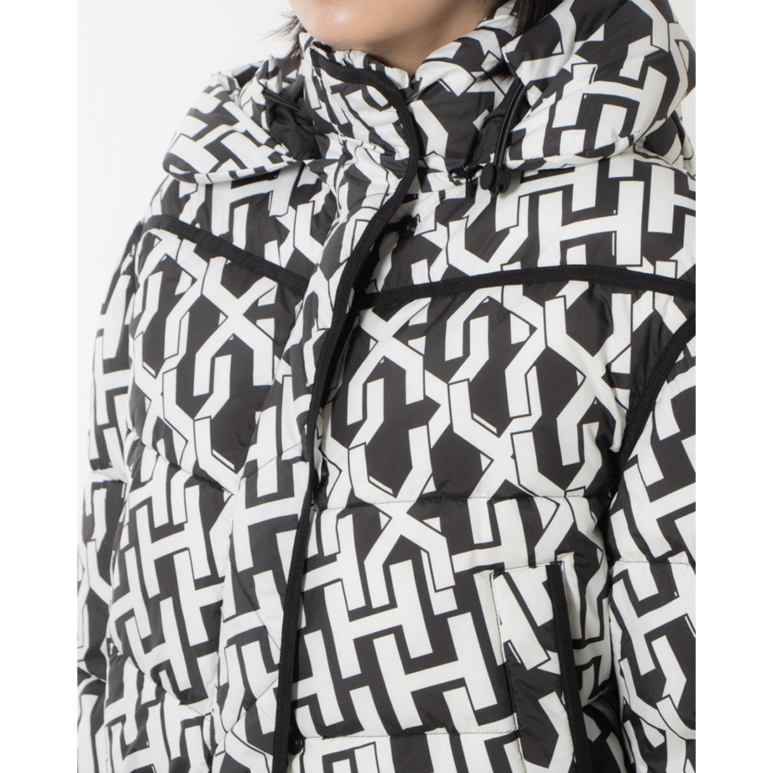 ハンター HUNTER W INTREPID MIDWEIGHT HPRINT SHORT PUFFER