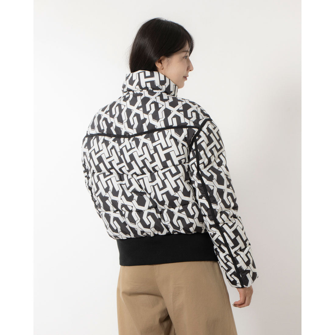 ハンター HUNTER W INTREPID MIDWEIGHT HPRINT SHORT PUFFER