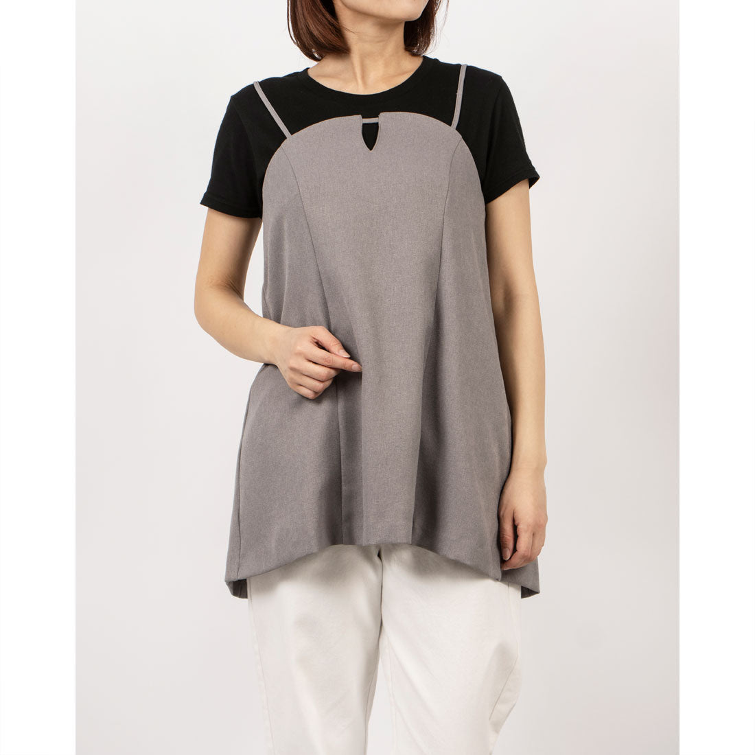 ハンチ hunch ポリツイルミディキャミビスチェ （GRAY） GRAY