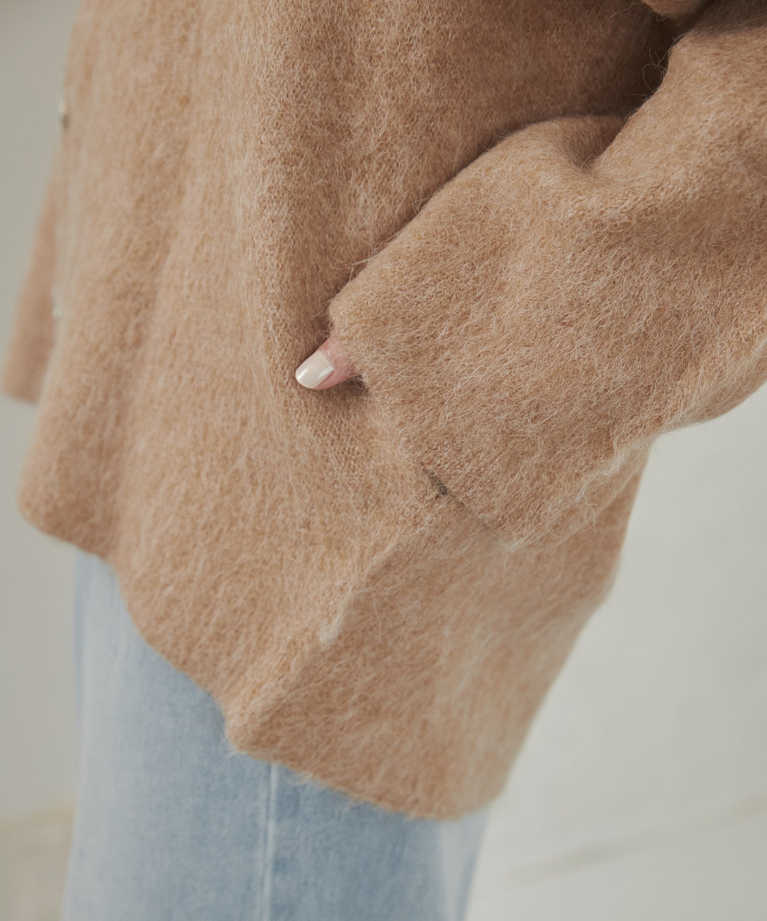 ハンチ hunch ダブルフェイス ニットコート （ベージュ） ベージュ