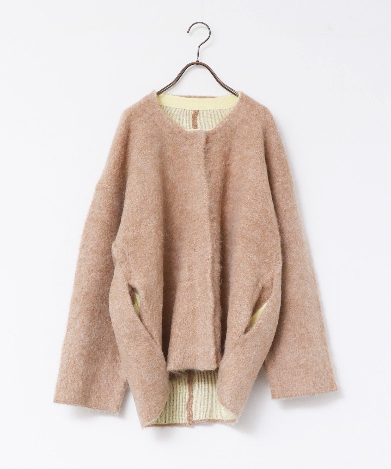 ハンチ hunch ダブルフェイス ニットコート （ベージュ） ベージュ