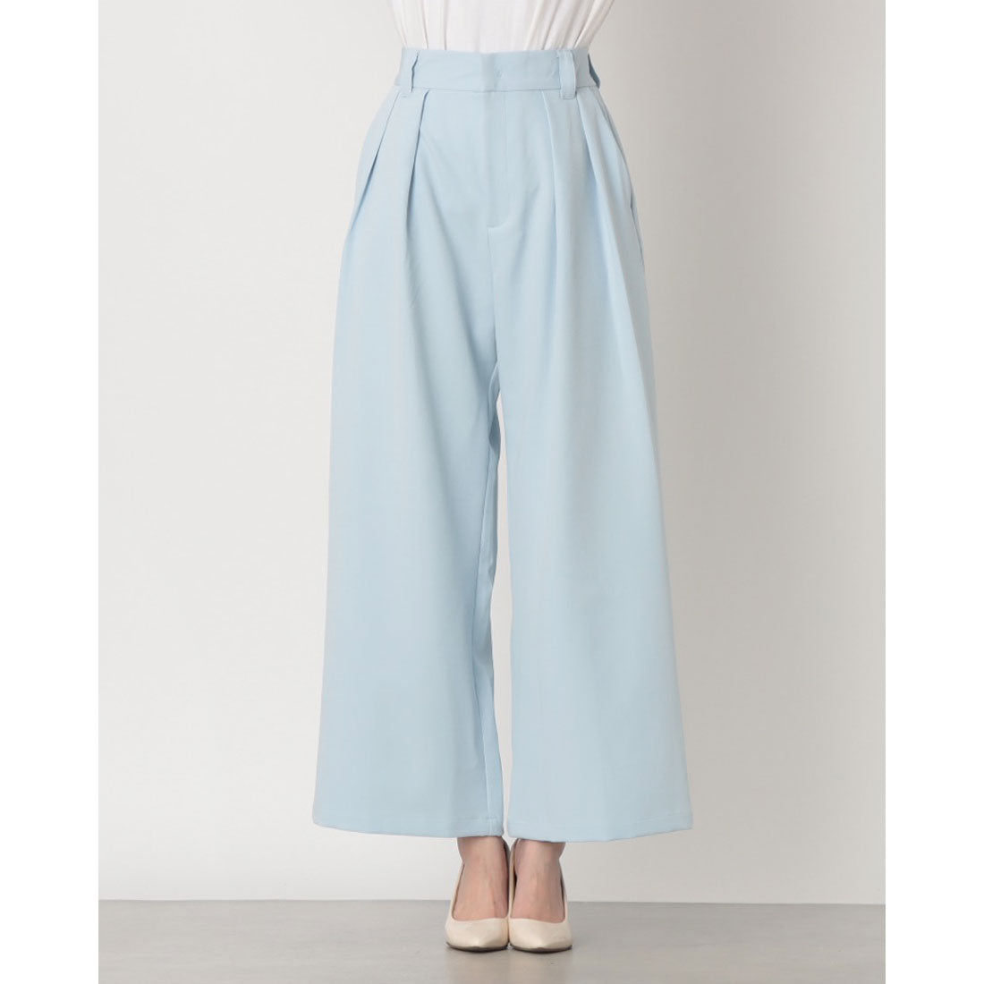 ハンチ hunch 2タック ワイドパンツ （BLUE） BLUE