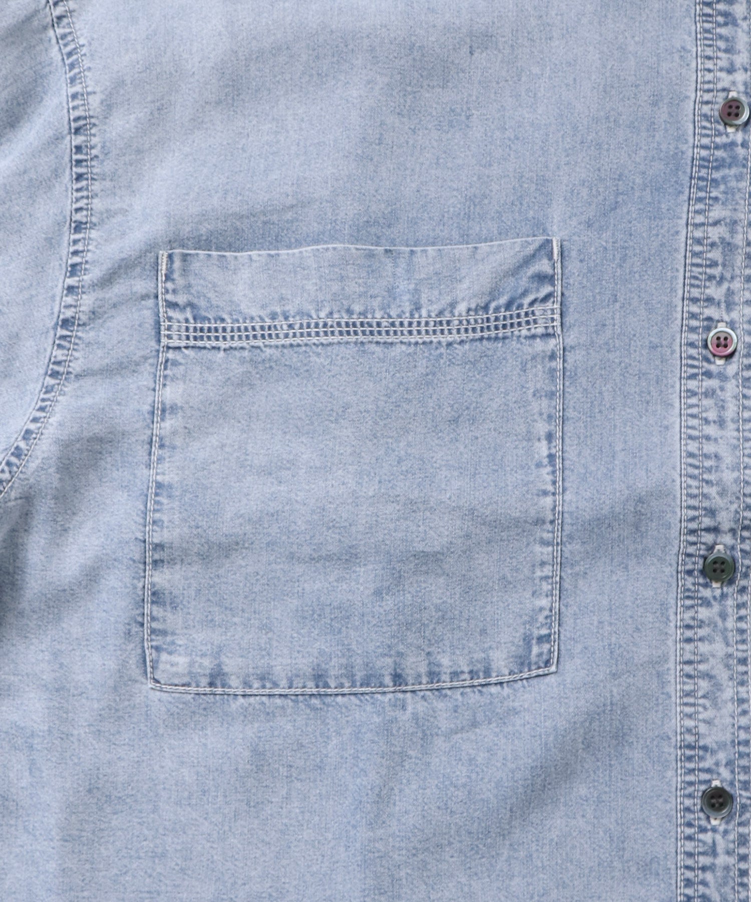 ハンチ hunch セルロース デニムオーバーシャツ （ライトインディゴブルー） ライトインディゴブルー