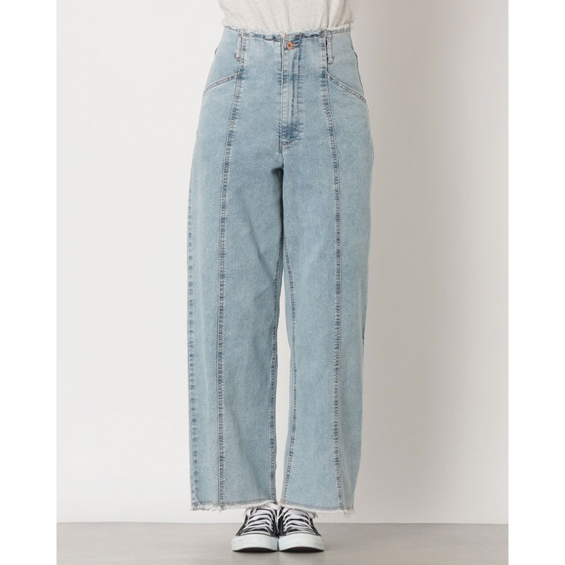 ハンチ hunch 9.5oz ストレッチデニム ワイドパンツ （ONE WASH） ONE WASH