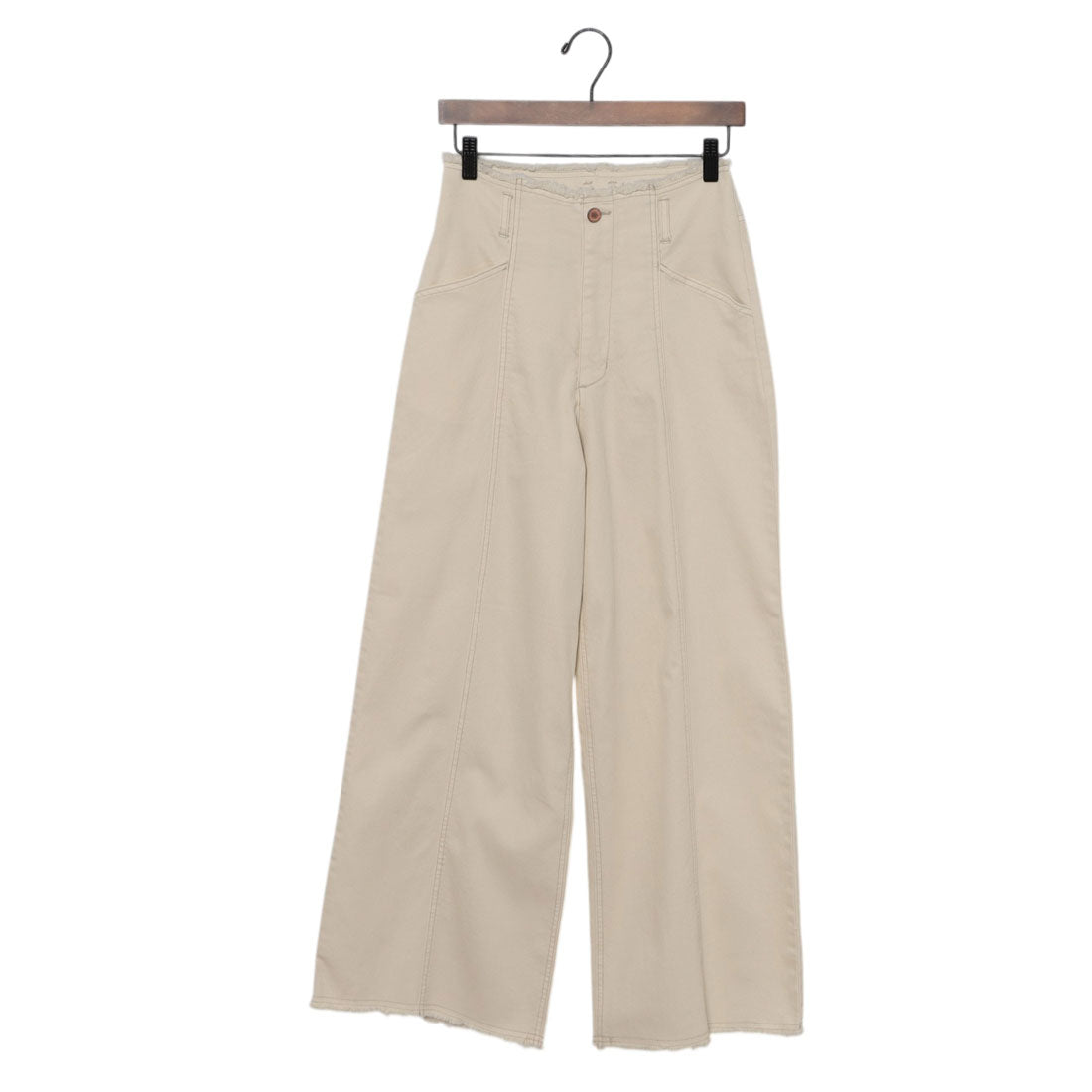ハンチ hunch 9.5oz ストレッチデニム ワイドパンツ （IVORY） IVORY