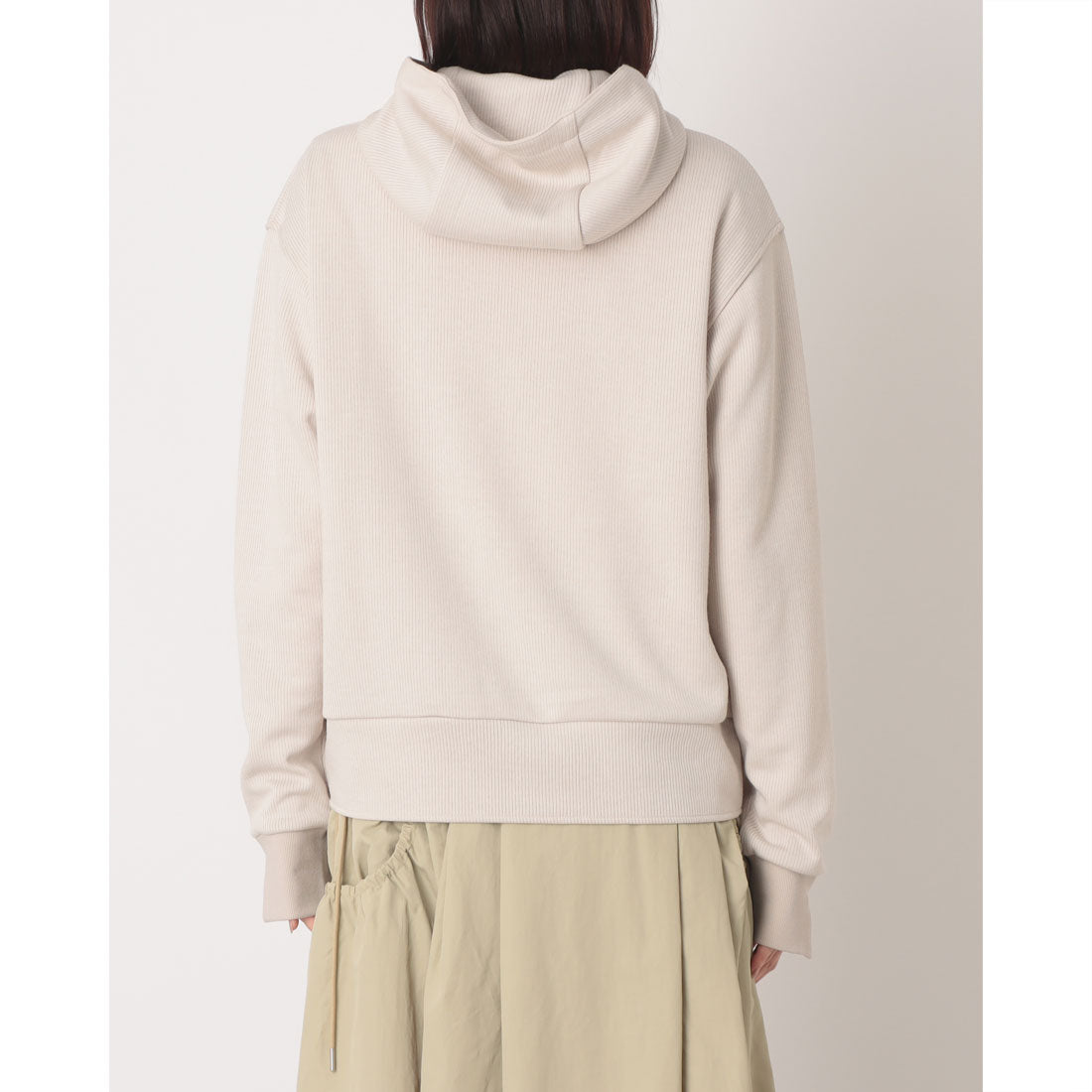 ハンチ hunch ダブルフェイスリブZIPパーカー （GRAY/OFF） GRAY/OFF