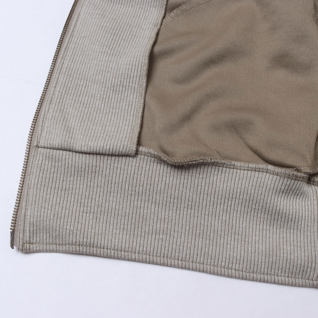 ハンチ hunch ダブルフェイスリブZIPパーカー （GRAY/OFF） GRAY/OFF