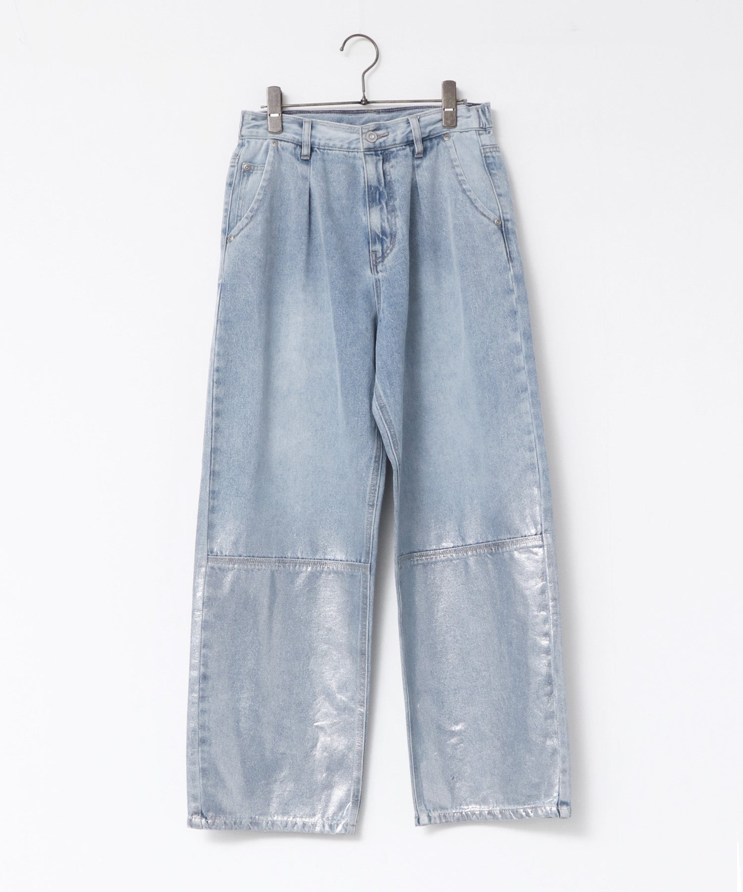 Hunch Foil Print Loose Denim Pants