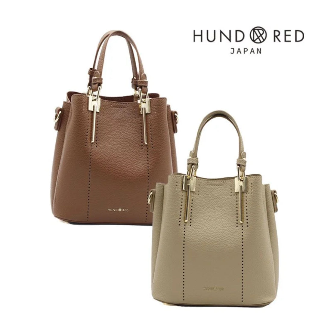 ハンドレッド HUNDRED ショルダーバッグ レディース HUNDRED ハンドレッド タテ型 パンチング デザイン バッグ 小さめ カジュアル