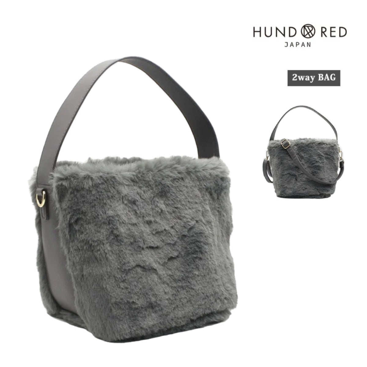 ハンドレッド HUNDRED トート バッグ HUNDRED ワンハンドル ファー トートバッグ 収納力 秋 冬 コーデ OK-424