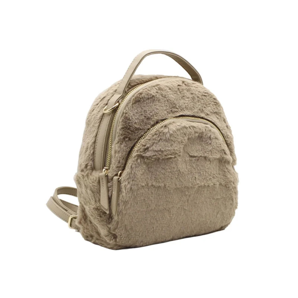 ハンドレッド HUNDRED バックパック HUNDRED ファー エコファー 2way リュック サック バック パック ショルダーバッグ レディース OK-426,ベージュ