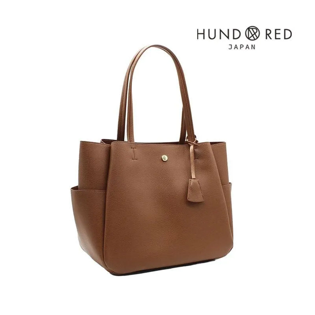 ハンドレッド HUNDRED トートバッグ サイドポケット シンプル トート レディース HUNDRED 肩掛け 肩掛けバッグ HR-2037 （アイボリー） アイボリー