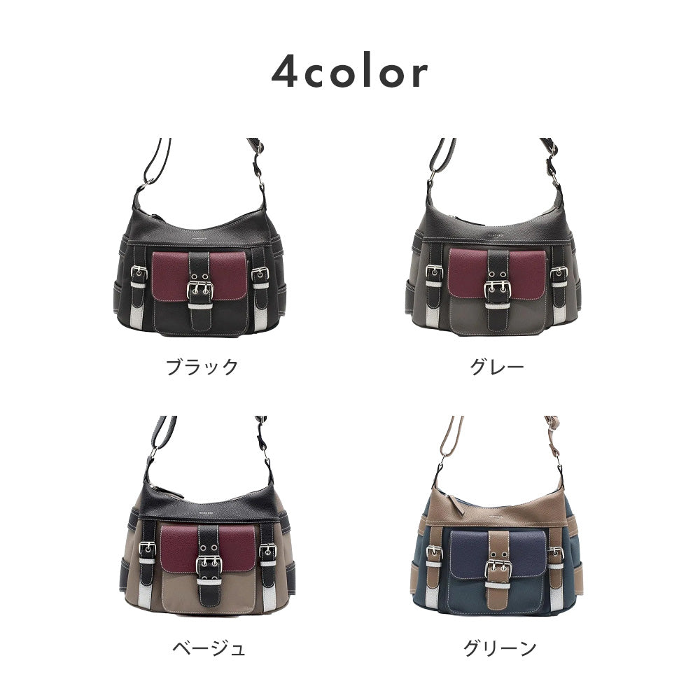 ハンドレッド HUNDRED ショルダー バッグ ベルトデザイン ショルダーバッグ 肩掛け 肩掛けバッグ Y2K Y2Kコーデ HR-2036 （ブラック） ブラック