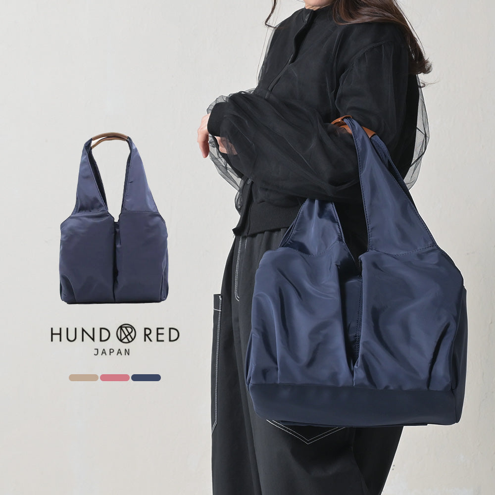 ハンドレッド HUNDRED トートバッグ ビッグポケット ナイロントート トート レディース HUNDRED 肩掛け 肩掛けバッグ HR-2049 （ネイビー） ネイビー