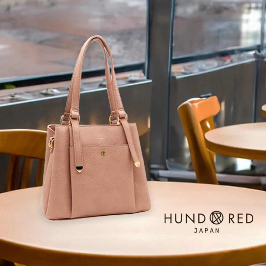 HUNDRED 單肩包 女式 HUNDRED 3 層切換設計單肩包大容量休閒