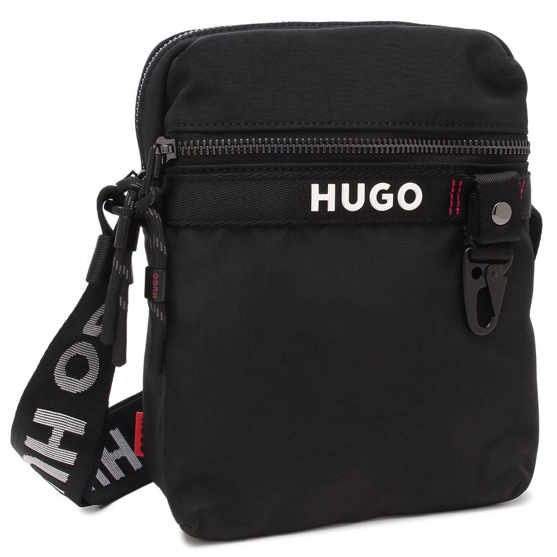 ヒューゴボス HUGO BOSS ボス ショルダーバッグ レポーターバッグ ロゴ入り ジップクロージャー ブラック メンズ HUGO BOSS 50536009 001 （BLACK） BLACK