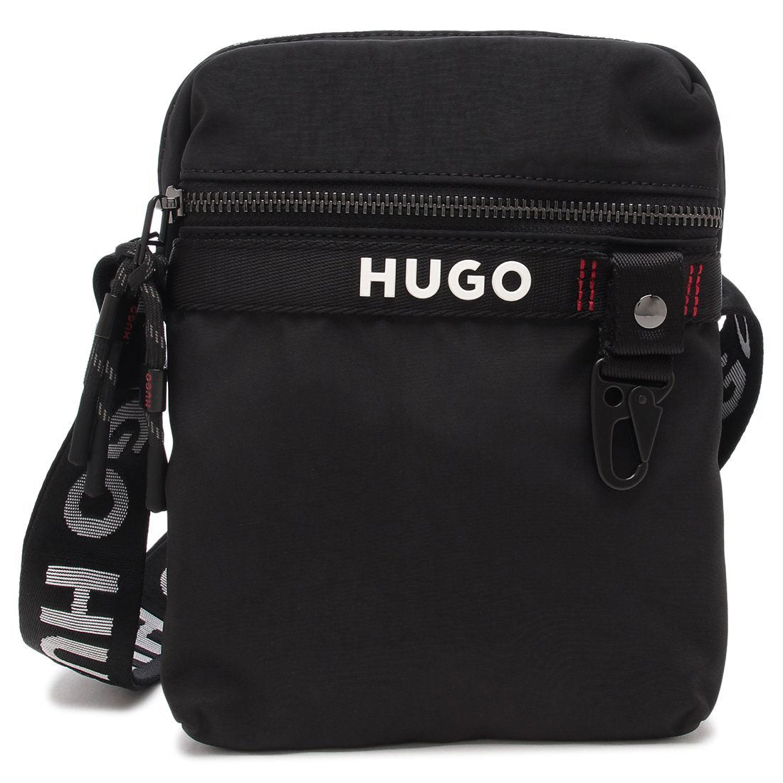 ヒューゴボス HUGO BOSS ボス ショルダーバッグ レポーターバッグ ロゴ入り ジップクロージャー ブラック メンズ HUGO BOSS 50536009 001 （BLACK） BLACK
