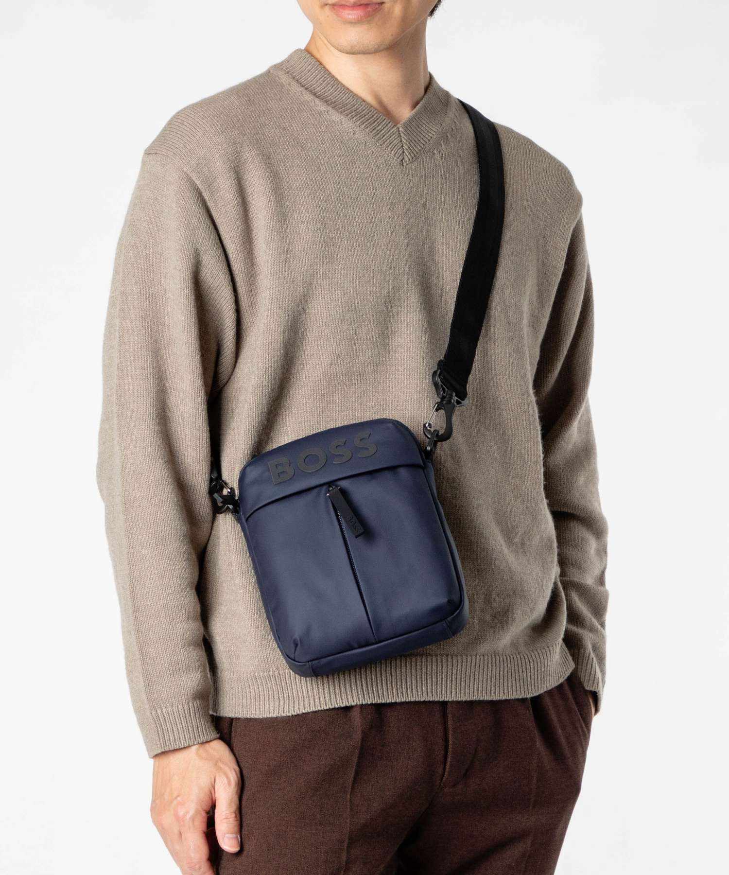 ヒューゴボス HUGO BOSS ヒューゴボス HUGO BOSS reporter bag レポーターバッグ 50516893 ショルダーバッグ ロゴ メンズ バッグ STORMY_NS_ZIP （DARK BLUE(402)） DARK BLUE(402)