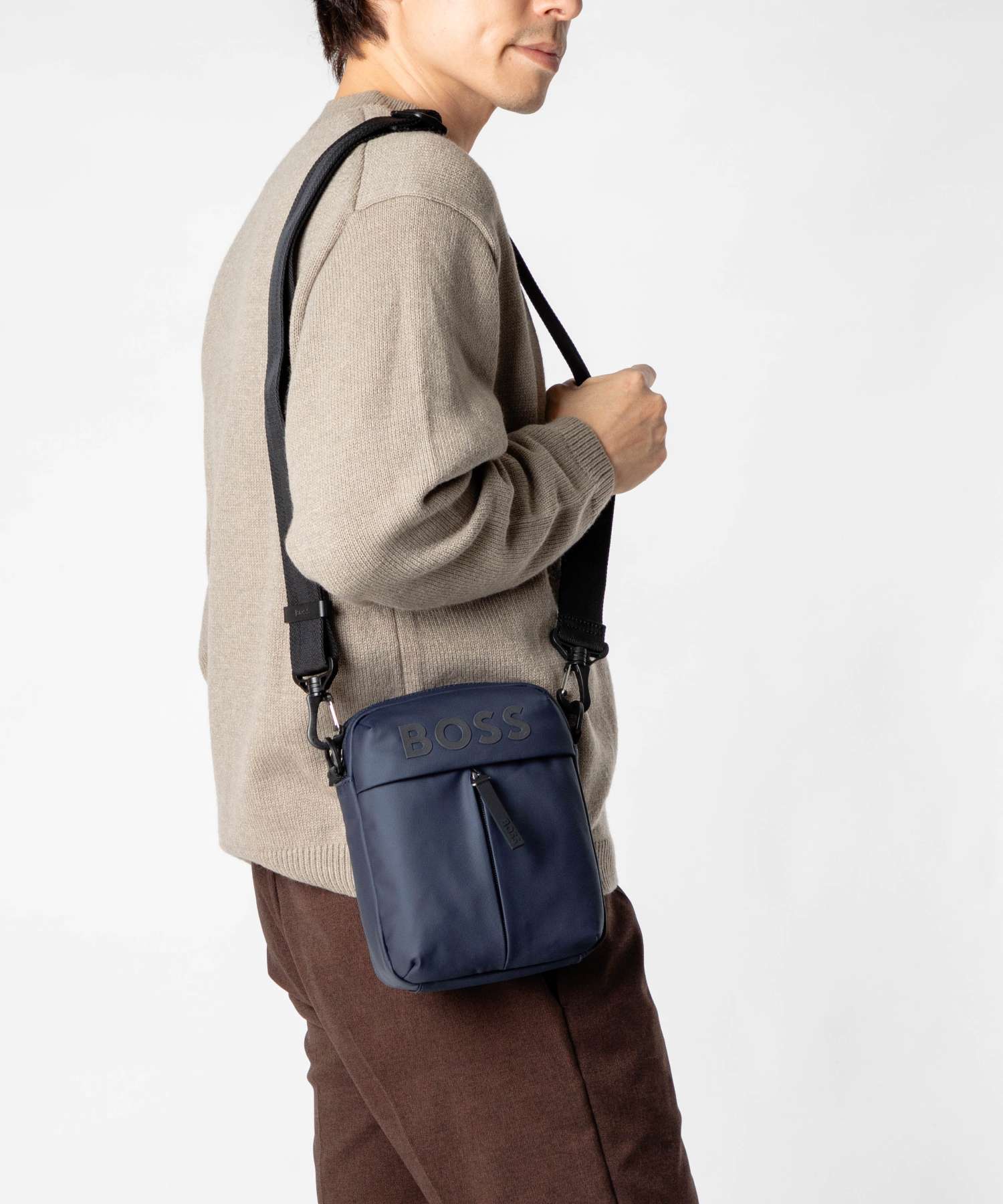ヒューゴボス HUGO BOSS ヒューゴボス HUGO BOSS reporter bag レポーターバッグ 50516893 ショルダーバッグ ロゴ メンズ バッグ STORMY_NS_ZIP （DARK BLUE(402)） DARK BLUE(402)